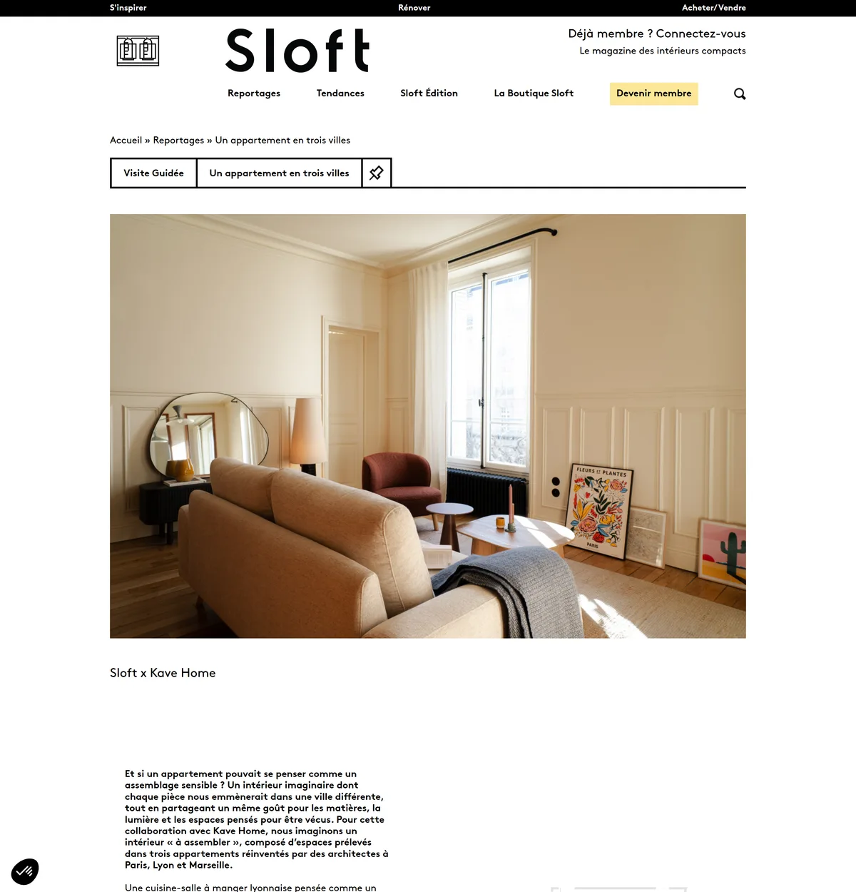 Sloft Magazine — Un appartement en trois villes